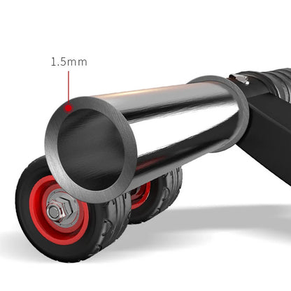 4-Wheel Abdominal Roller With Resistance Ropes