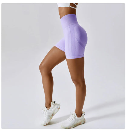 High Waist Seamless Sports Shorts