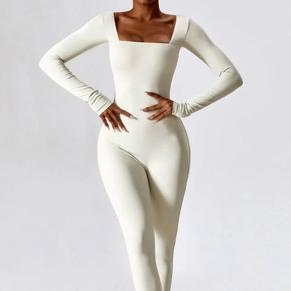 Long Sleeved One Piece Sports Jumpsuit