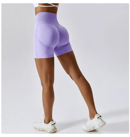 High Waist Seamless Sports Shorts