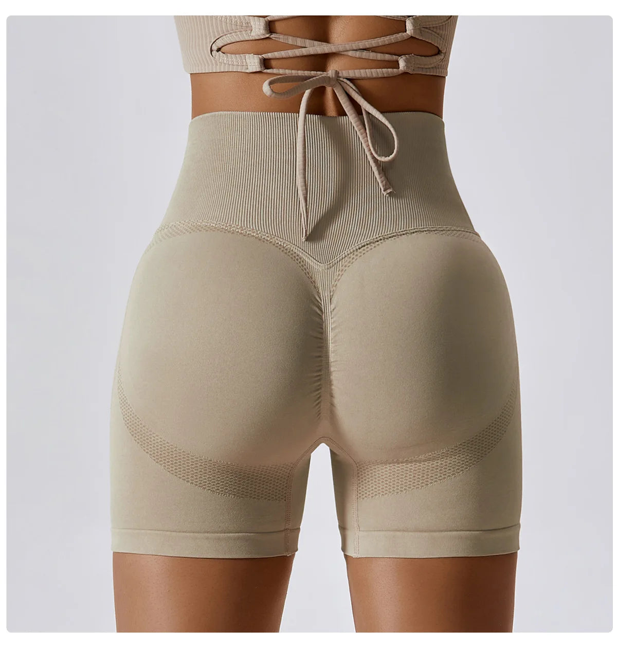 High Waist Seamless Sports Shorts