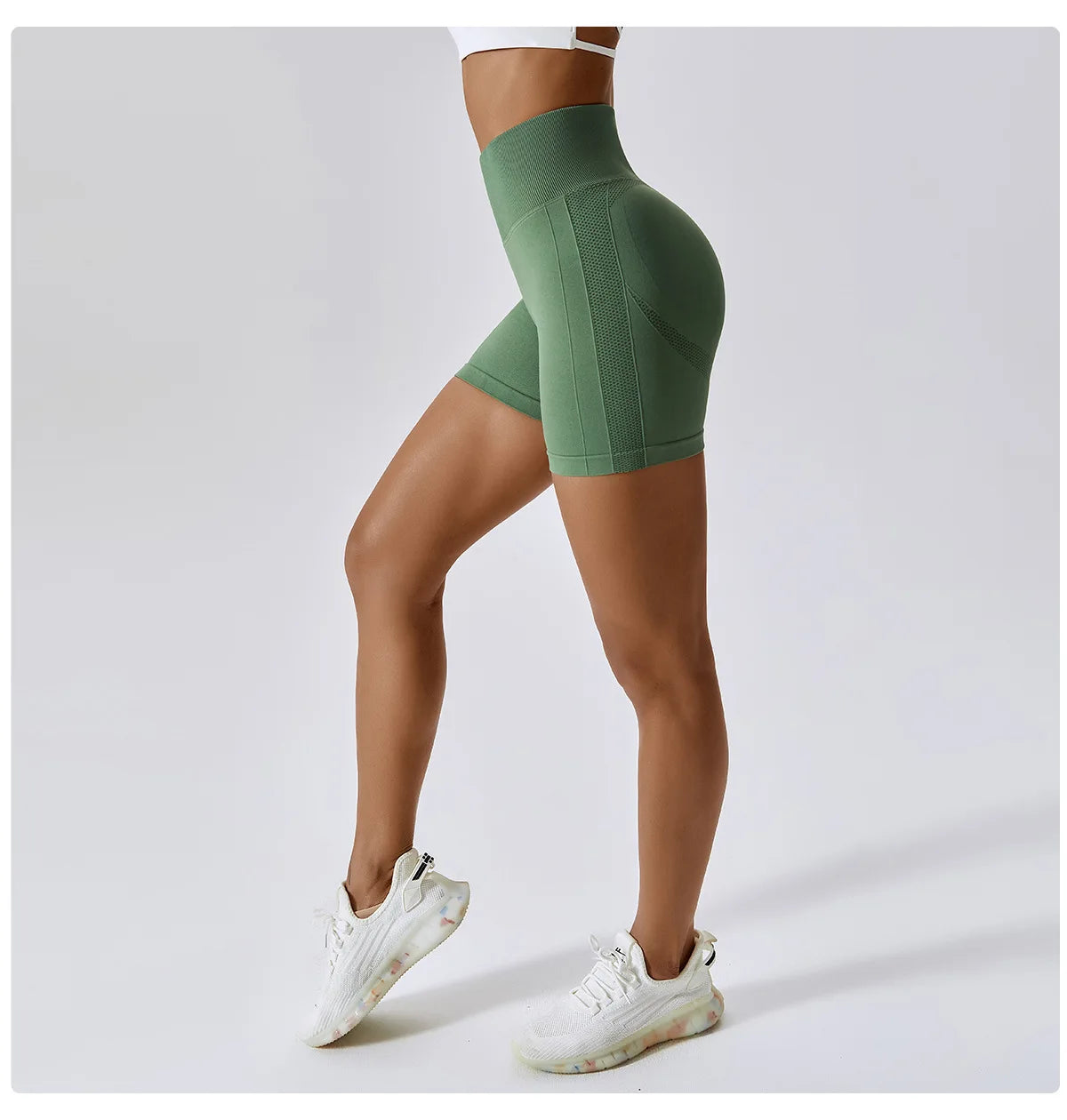 High Waist Seamless Sports Shorts