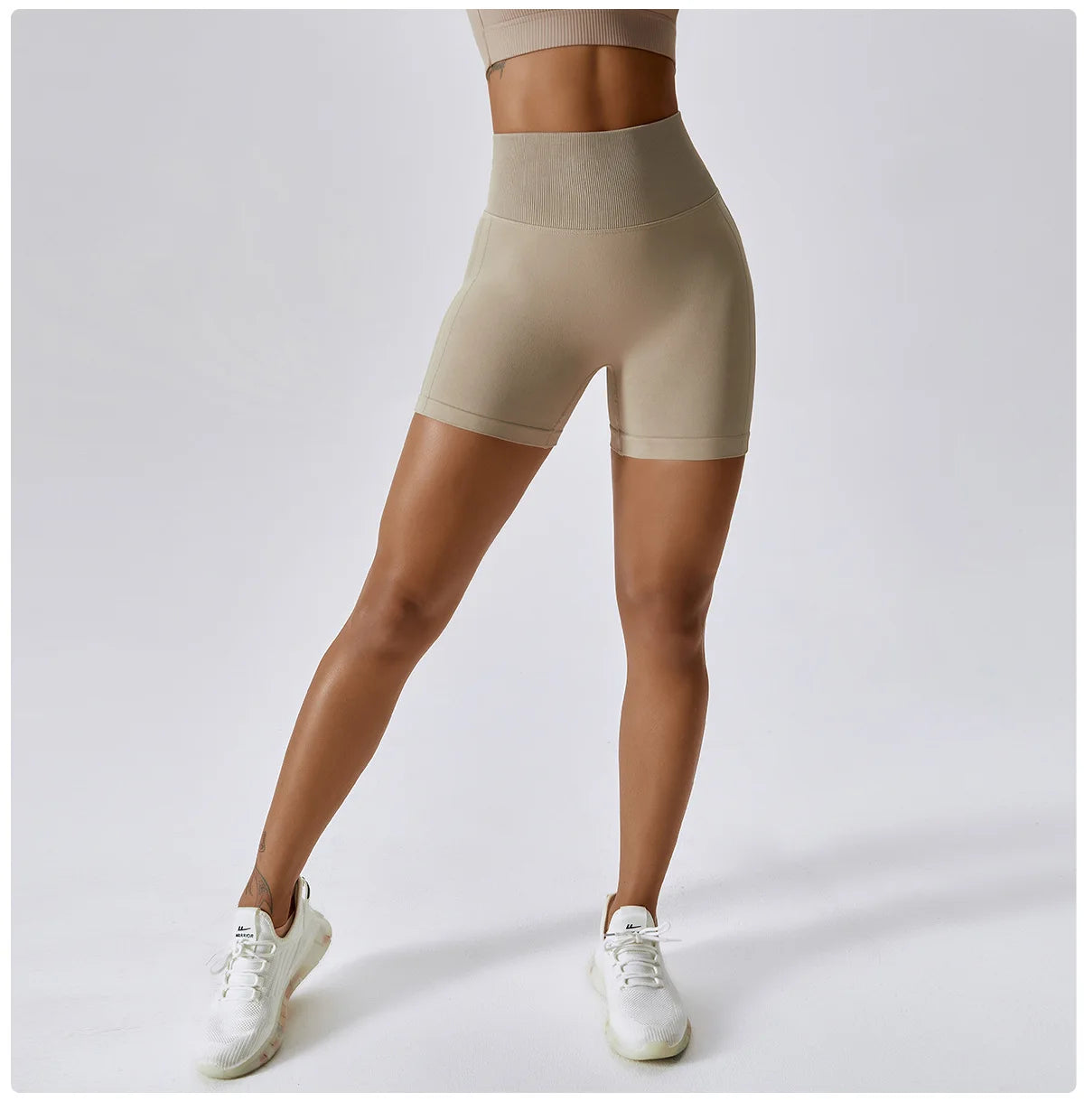 High Waist Seamless Sports Shorts