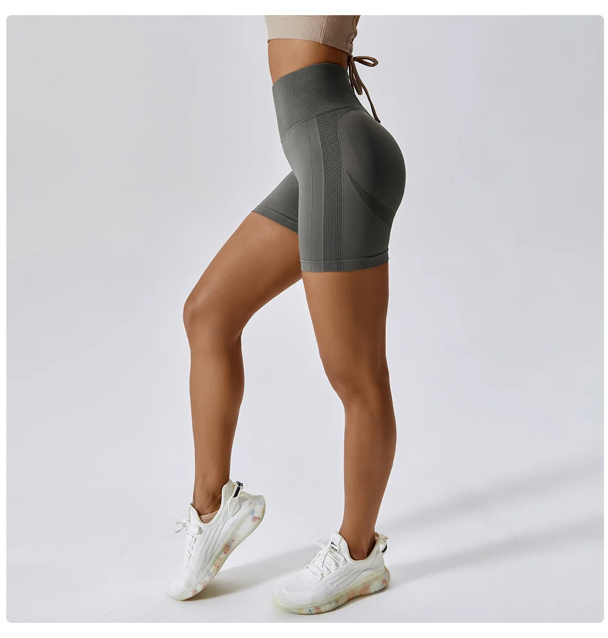 High Waist Seamless Sports Shorts