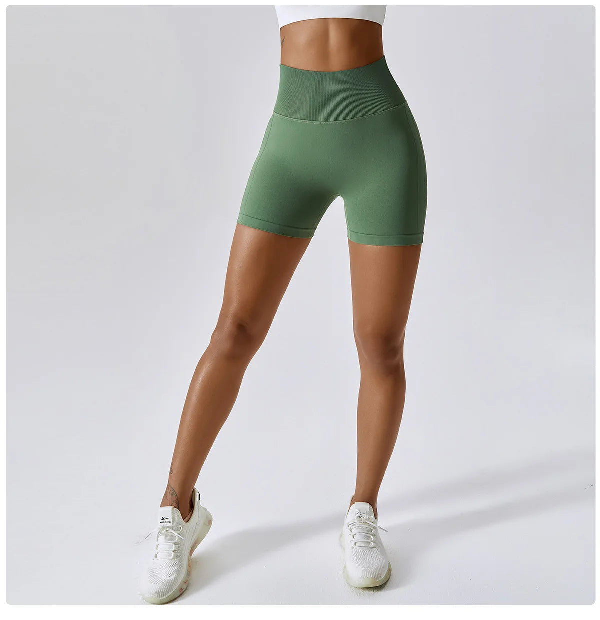 High Waist Seamless Sports Shorts