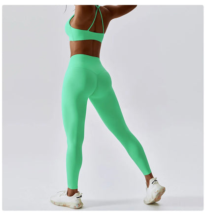 2PCS Tracksuit Seamless High Waist Leggings