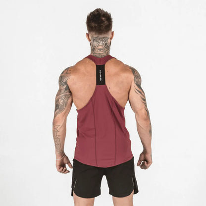 GO HARD Y-Back Gym Stringer Tank Top