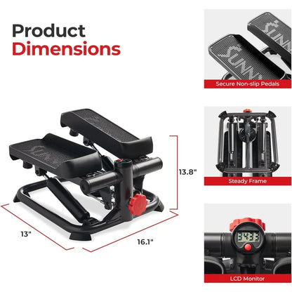 Mini portable Stepper with Digital Monitor & Adjusable intensity and height