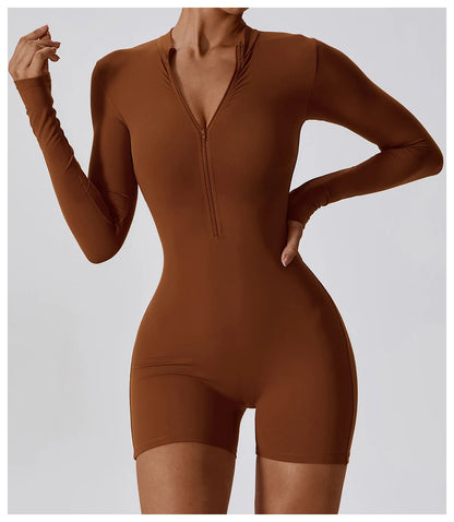 Long Sleeve Yoga Stretch Bodysuit