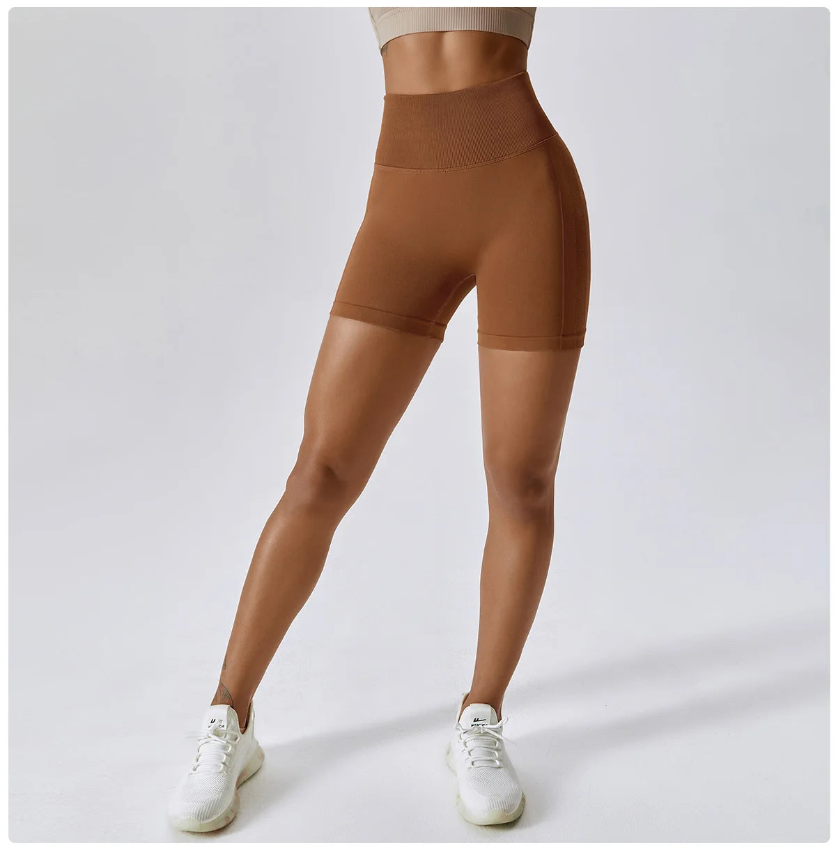 High Waist Seamless Sports Shorts