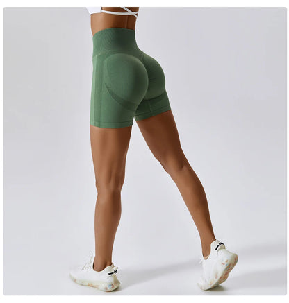 High Waist Seamless Sports Shorts