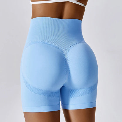 High Waist Seamless Sports Shorts