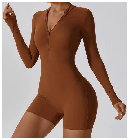 Long Sleeve Yoga Stretch Bodysuit