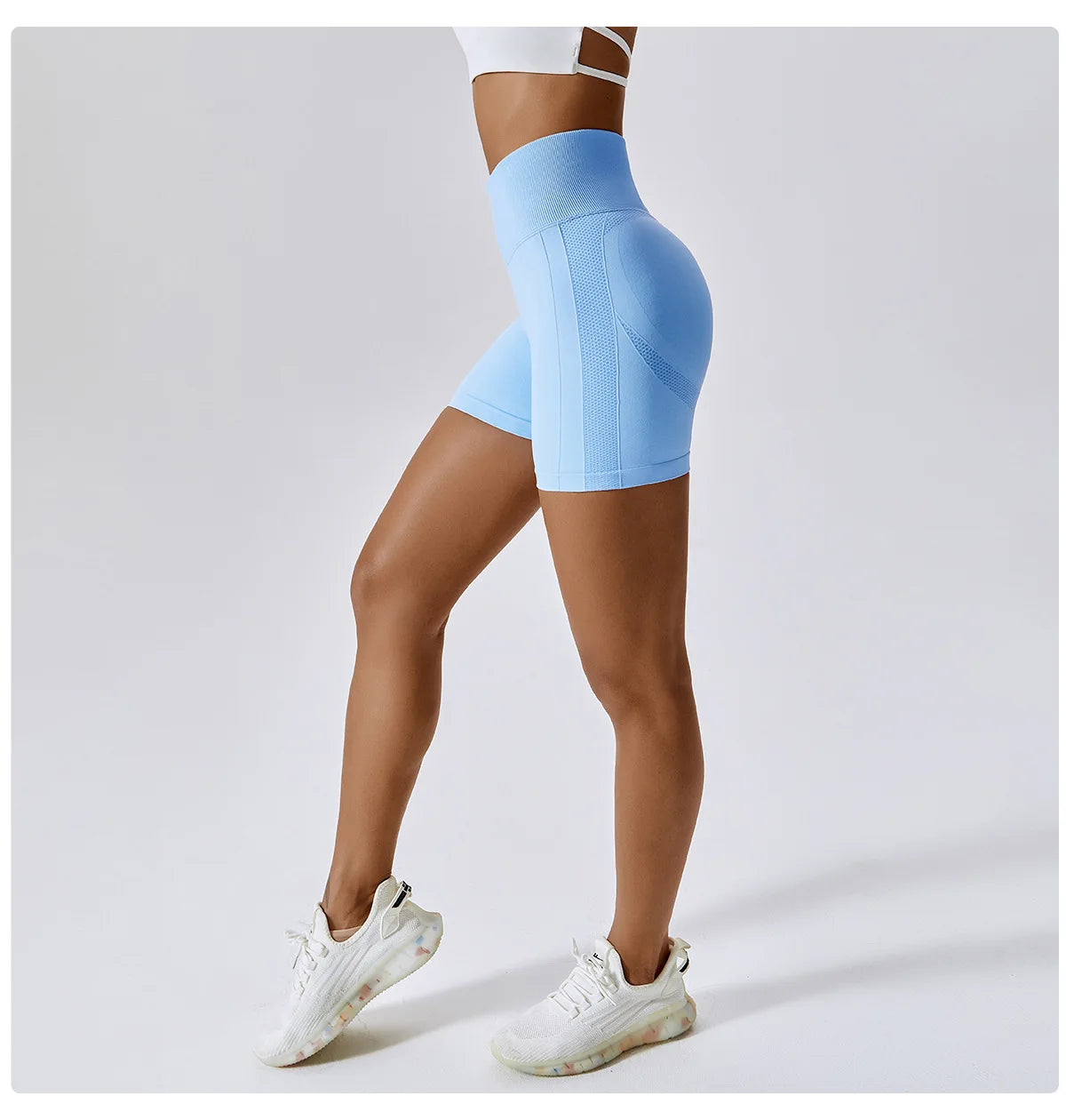 High Waist Seamless Sports Shorts