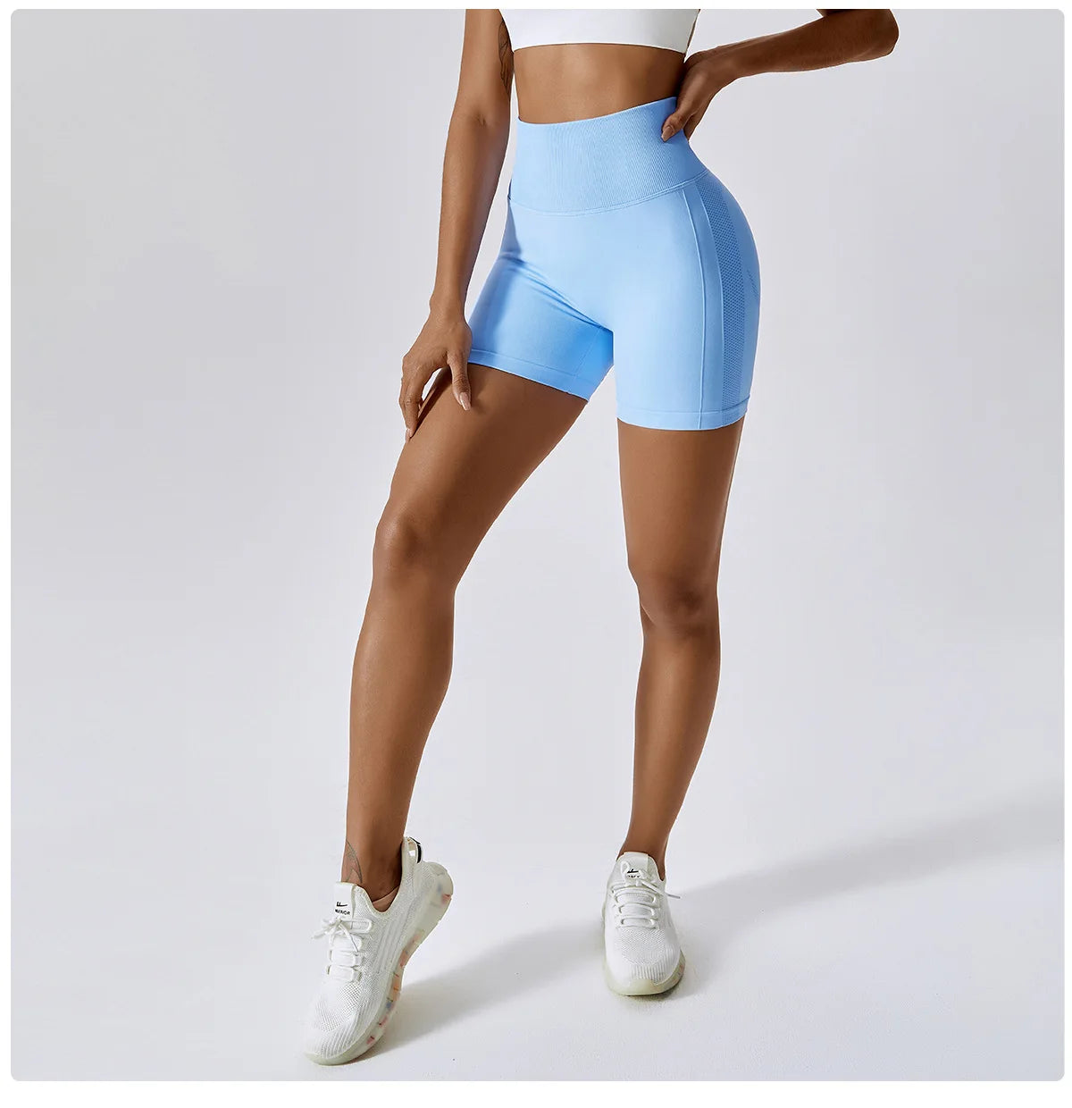 High Waist Seamless Sports Shorts