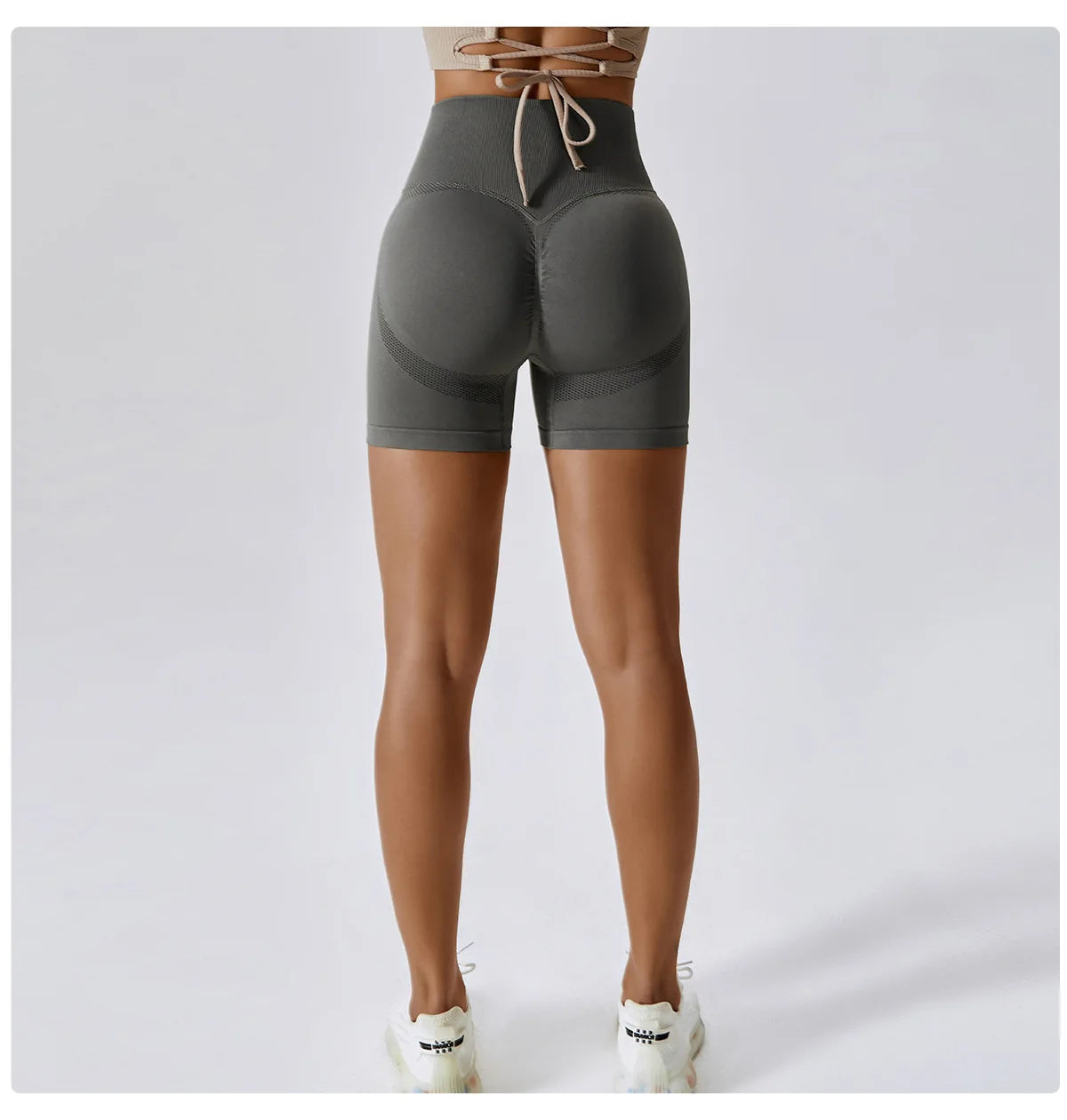 High Waist Seamless Sports Shorts