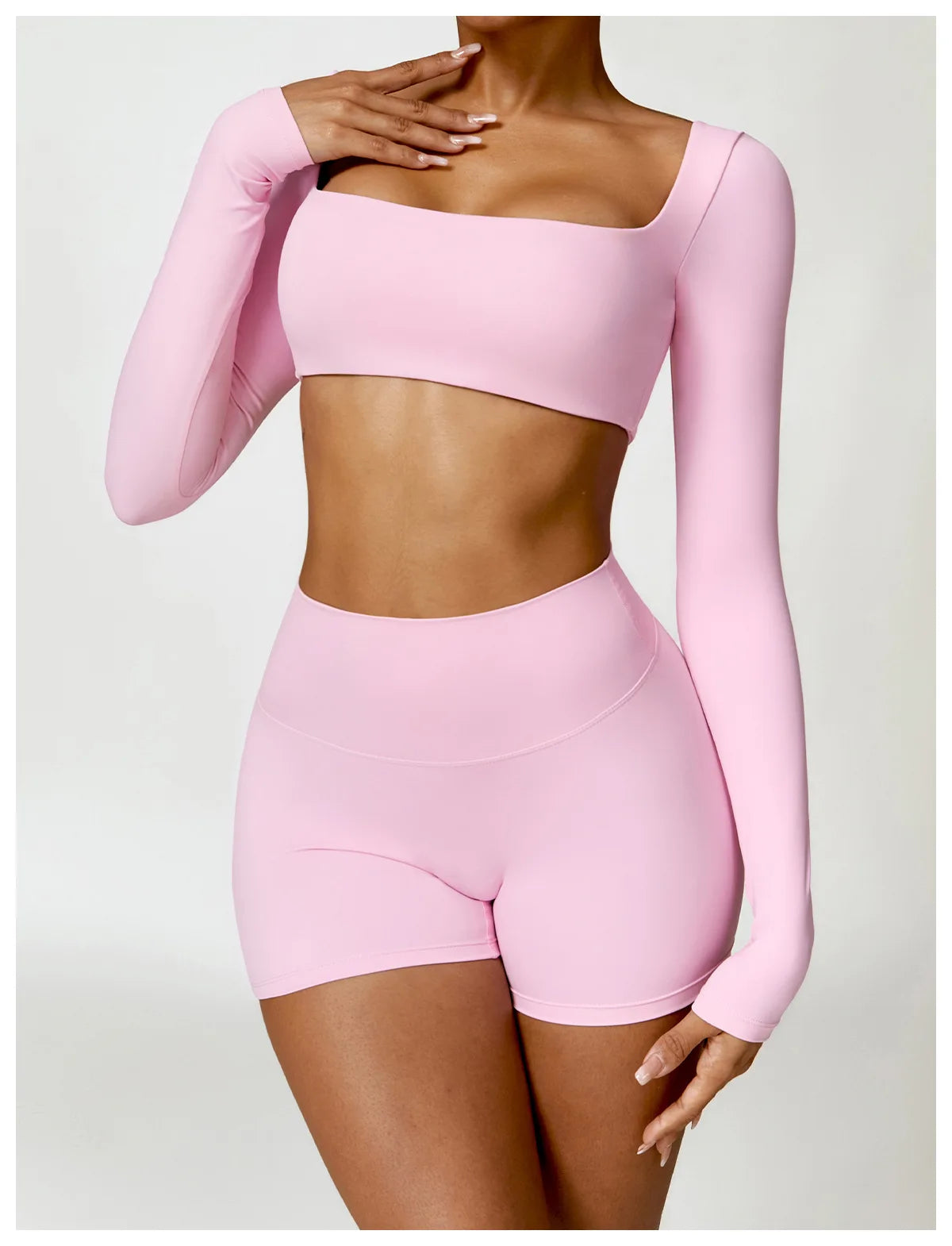 Tracksuit Yoga Set 2PCS Sportswear Crop Top Sports Suit