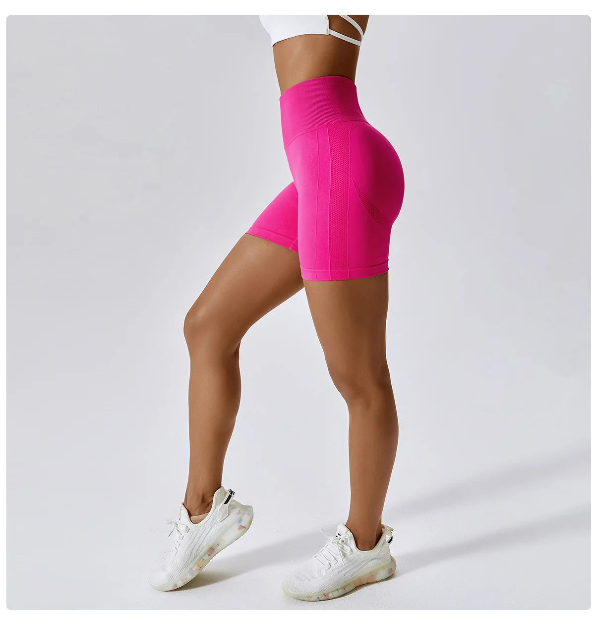 High Waist Seamless Sports Shorts