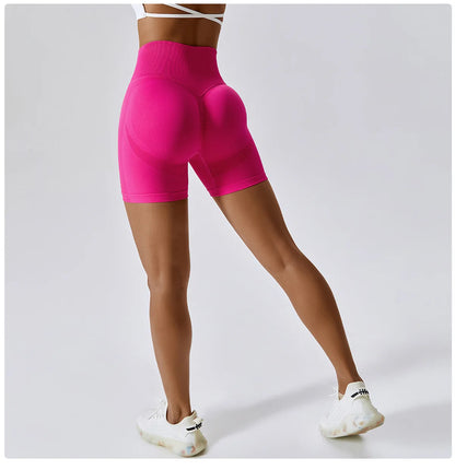 High Waist Seamless Sports Shorts