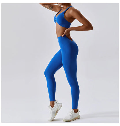 2PCS Tracksuit Seamless High Waist Leggings