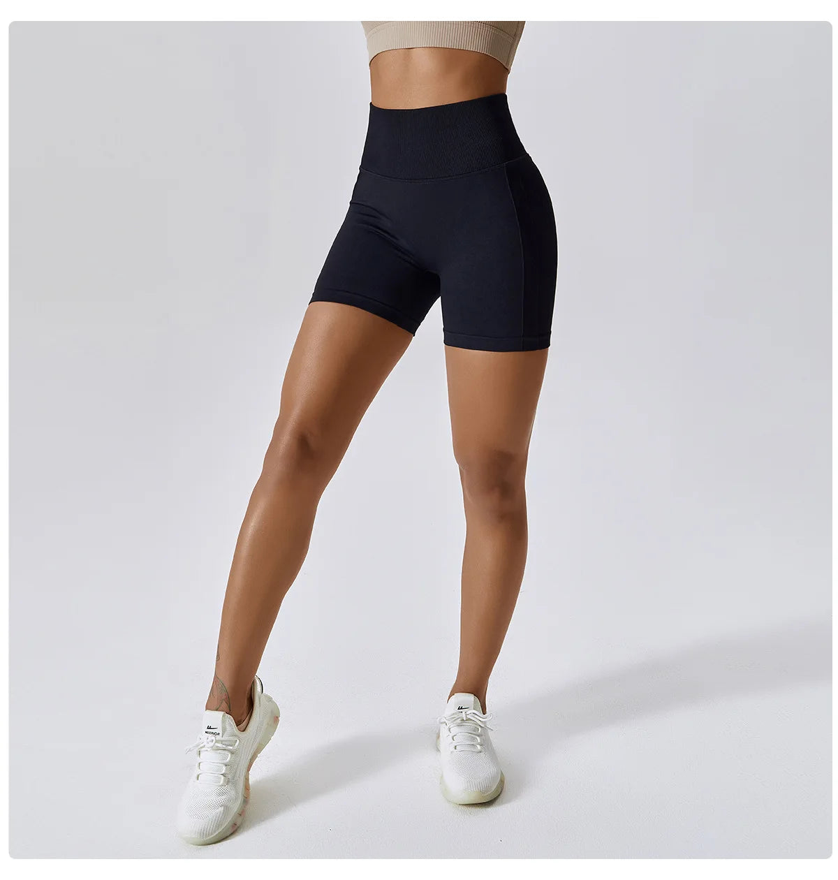 High Waist Seamless Sports Shorts