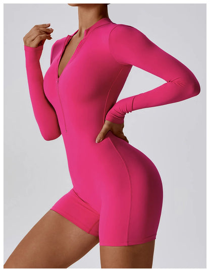 Long Sleeve Yoga Stretch Bodysuit