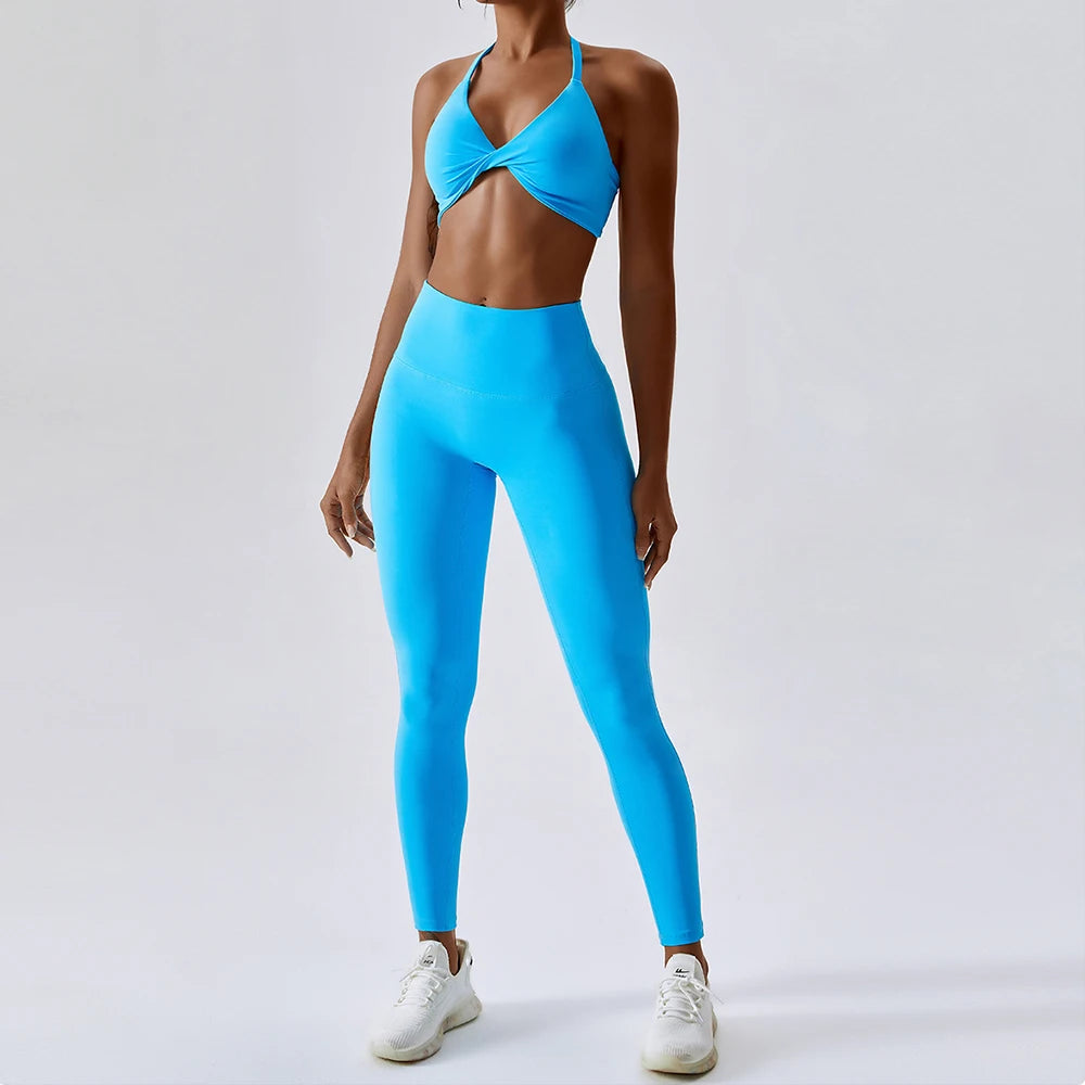 2PCS Tracksuit Seamless High Waist Leggings