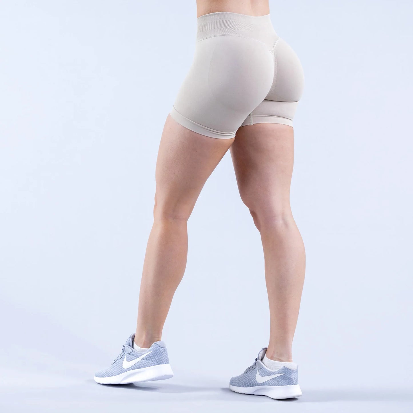 4.5" Impact Shorts Low Ribbed Band Seamless Flex Scrunch Bum Booty Lift Shorts