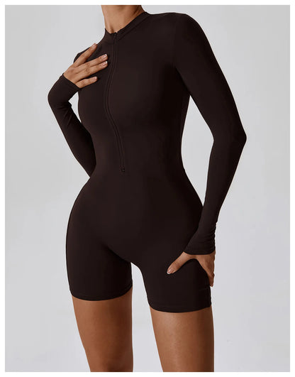 Long Sleeve Yoga Stretch Bodysuit