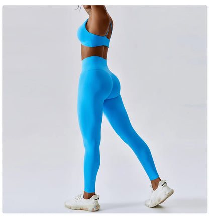 2PCS Tracksuit Seamless High Waist Leggings