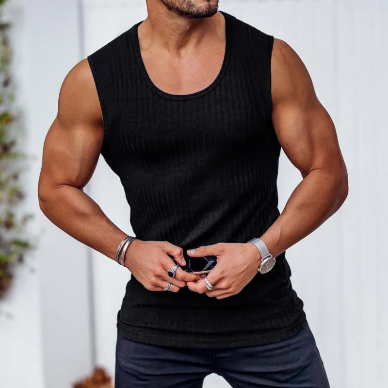 Solid Knit Sport T-shirt Tank Top