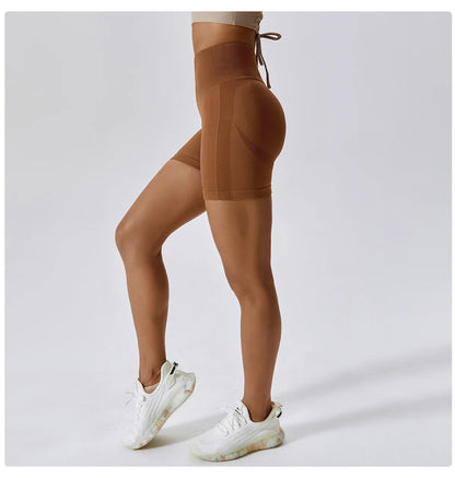 High Waist Seamless Sports Shorts