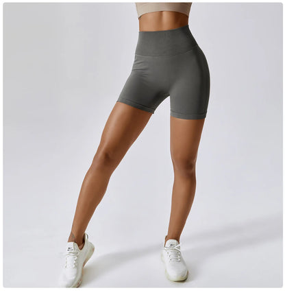 High Waist Seamless Sports Shorts