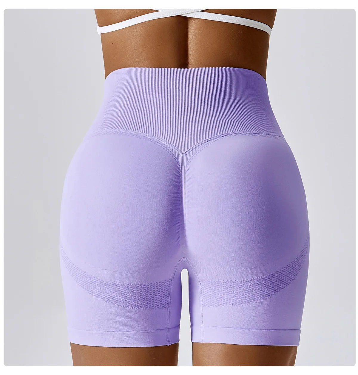 High Waist Seamless Sports Shorts