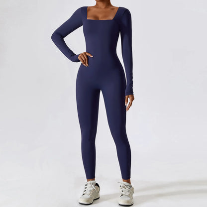 Long Sleeved One Piece Sports Jumpsuit