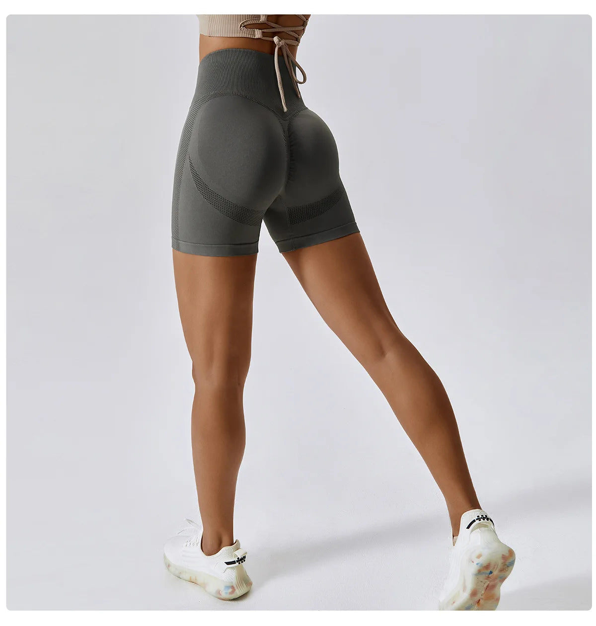 High Waist Seamless Sports Shorts