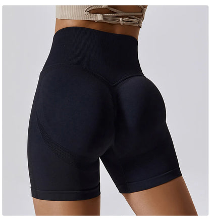 High Waist Seamless Sports Shorts