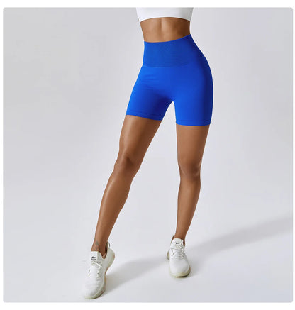 High Waist Seamless Sports Shorts