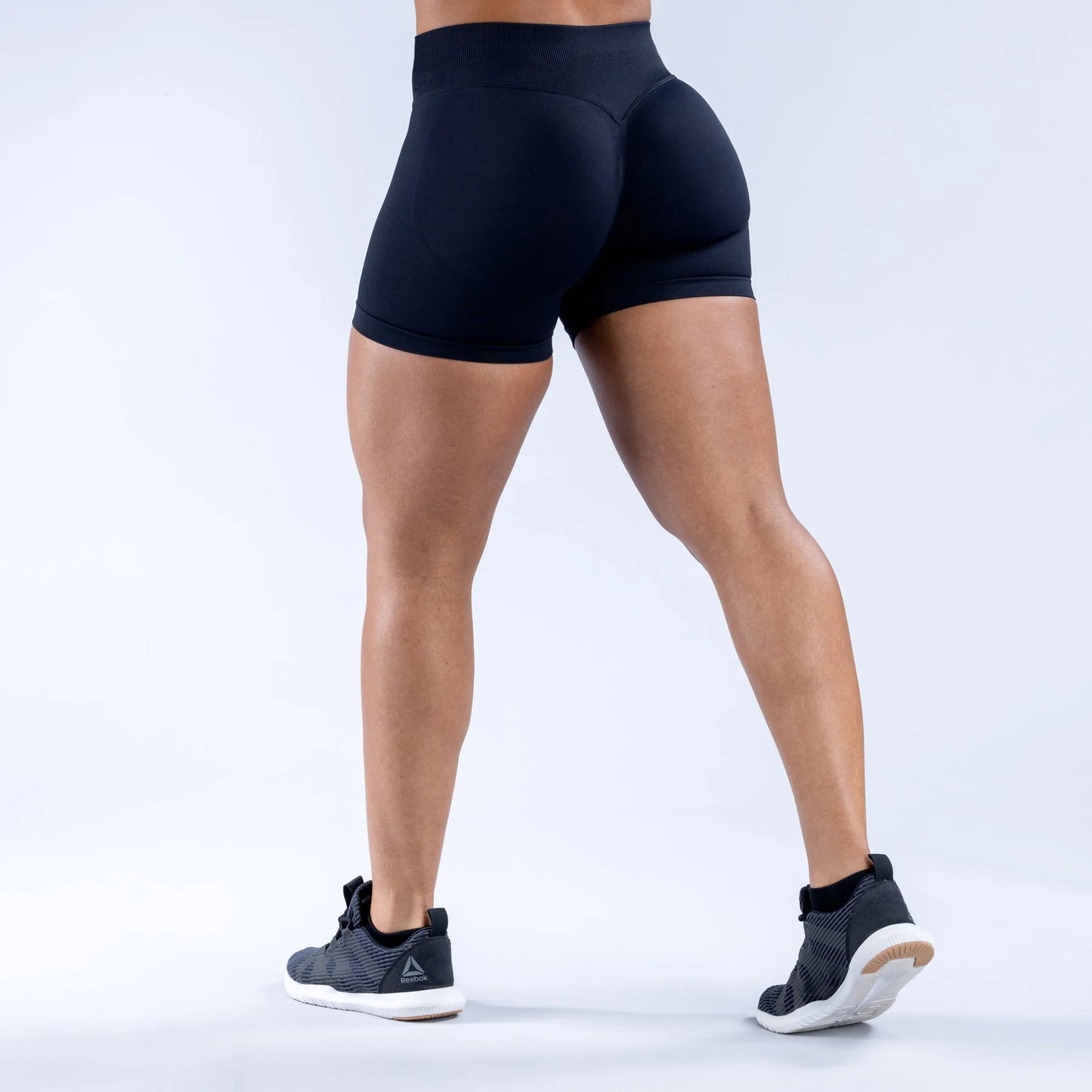 4.5" Impact Shorts Low Ribbed Band Seamless Flex Scrunch Bum Booty Lift Shorts