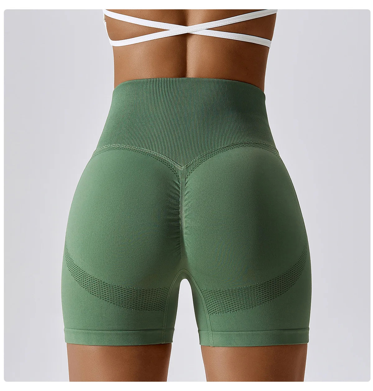 High Waist Seamless Sports Shorts