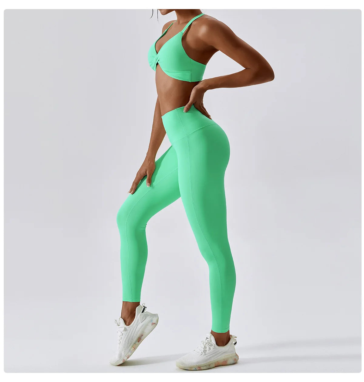 2PCS Tracksuit Seamless High Waist Leggings