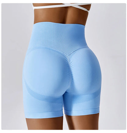 High Waist Seamless Sports Shorts