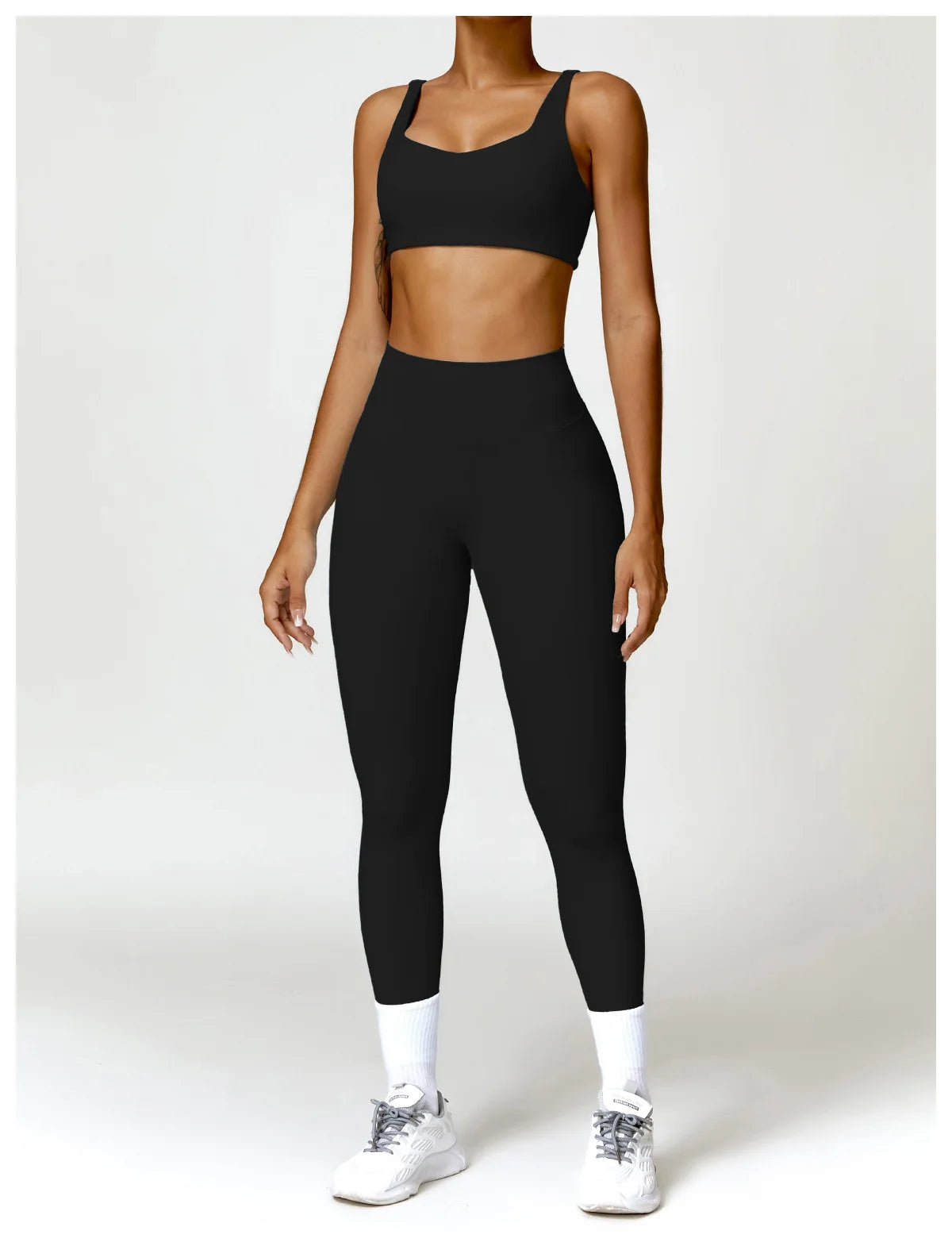 Tracksuit Yoga Set 2PCS Sportswear Crop Top Sports Suit