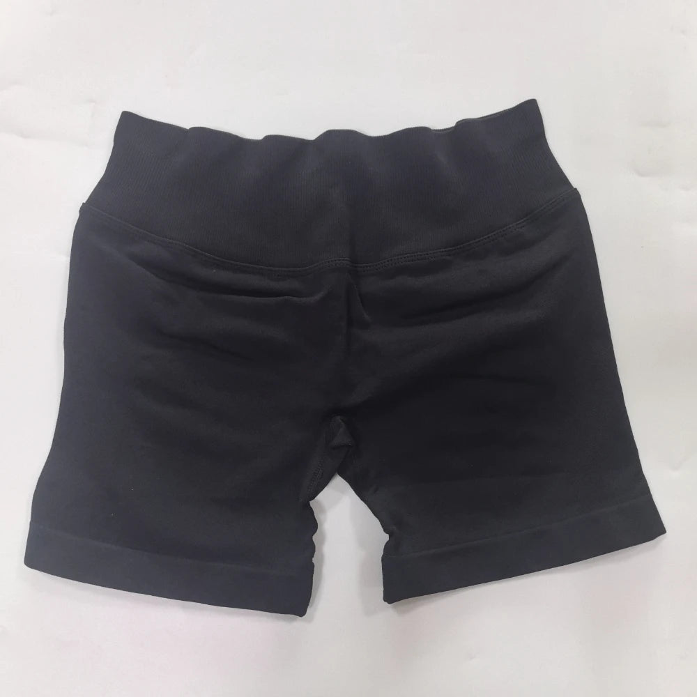 4.5" Impact Shorts Low Ribbed Band Seamless Flex Scrunch Bum Booty Lift Shorts