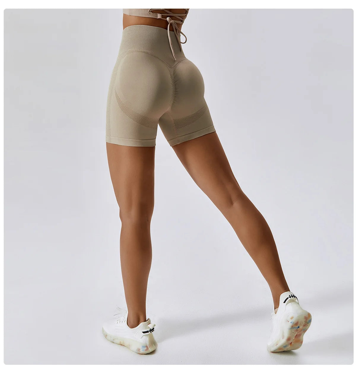 High Waist Seamless Sports Shorts