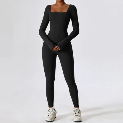 Long Sleeved One Piece Sports Jumpsuit