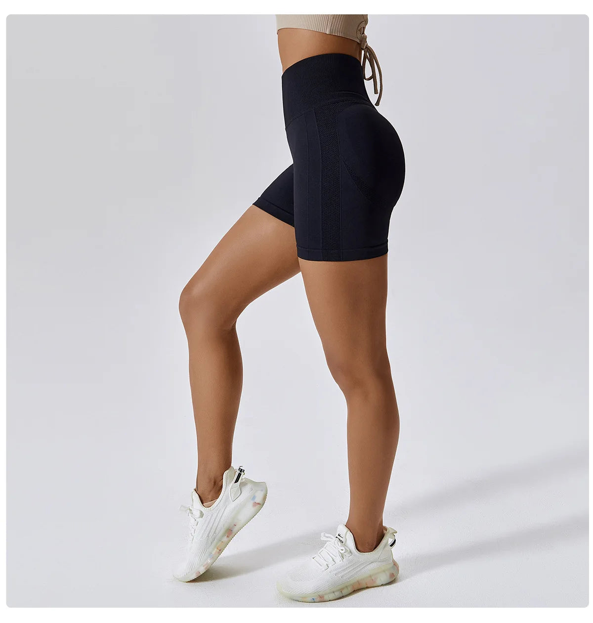 High Waist Seamless Sports Shorts