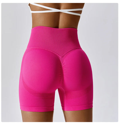 High Waist Seamless Sports Shorts