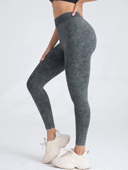 Push Up High Waist Athletic Pants Seamless Sand Washed Leggings