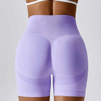 High Waist Seamless Sports Shorts